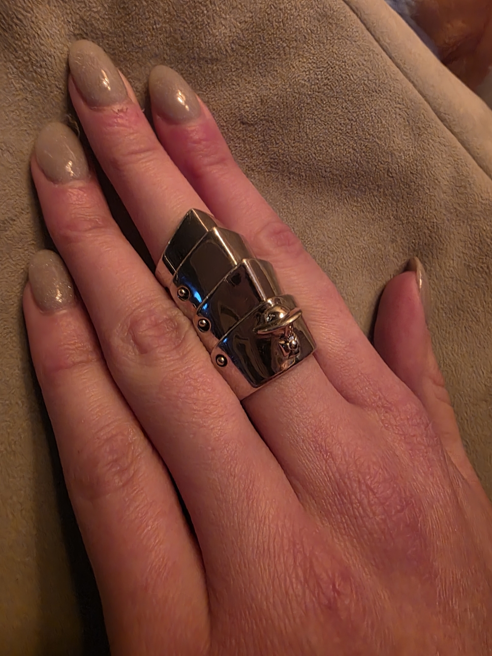 Vivienne Westwood Silver Armour Ring - Size 7
